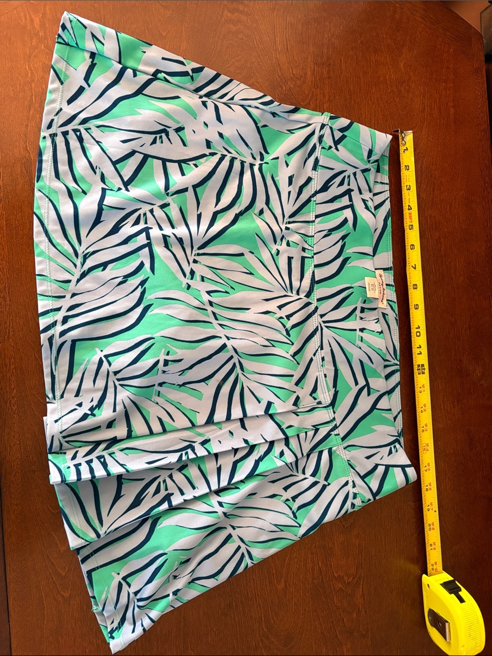 Tommy Bahama Mint, Light Blue & Navy Palm-Print Active Skort